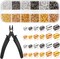 Crimping Beads for Jewelry Making, 2200 Pieces Crimp Tubes with Crimping Pliers for Earring Necklace Bracelet DIY Jewelry Making